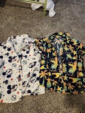 Two size 4t disney jumping beans button up shirts